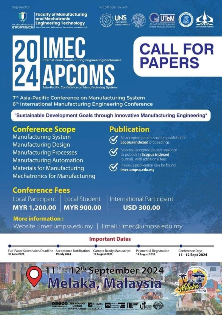 Call For Papers – IMEC – APCOMS 2024