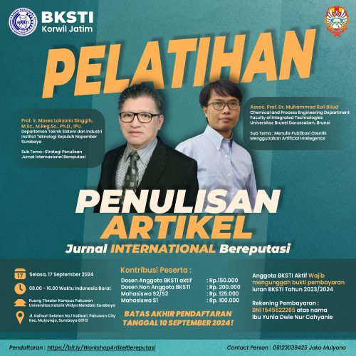 Pelatihan Penulisan Artikel Jurnal Internasional Bereputasi