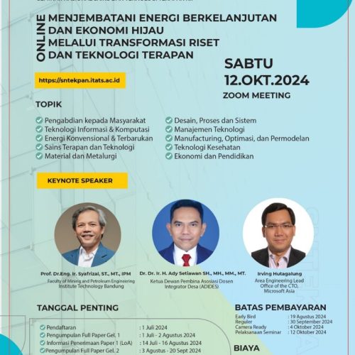 SNTEKPAN XII – Seminar Nasional Sains dan Teknologi Terapan